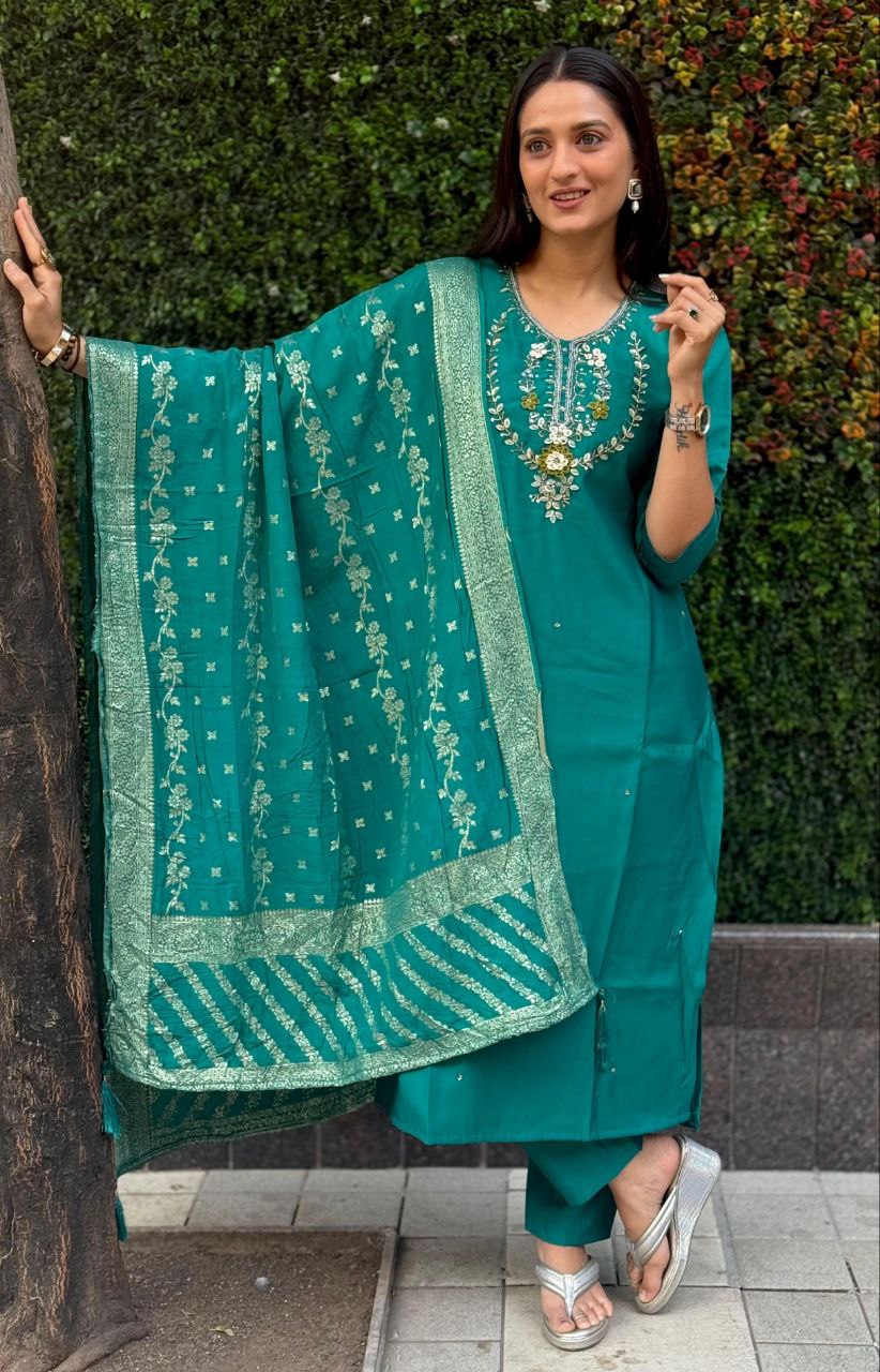 Designers Kurti Pent Dupatta Set