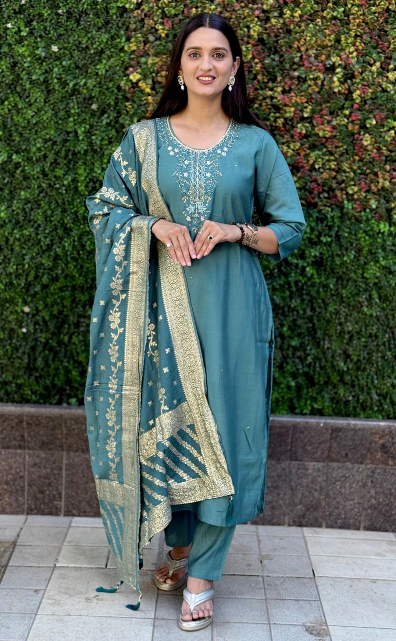 Designers Kurti Pent Dupatta Set