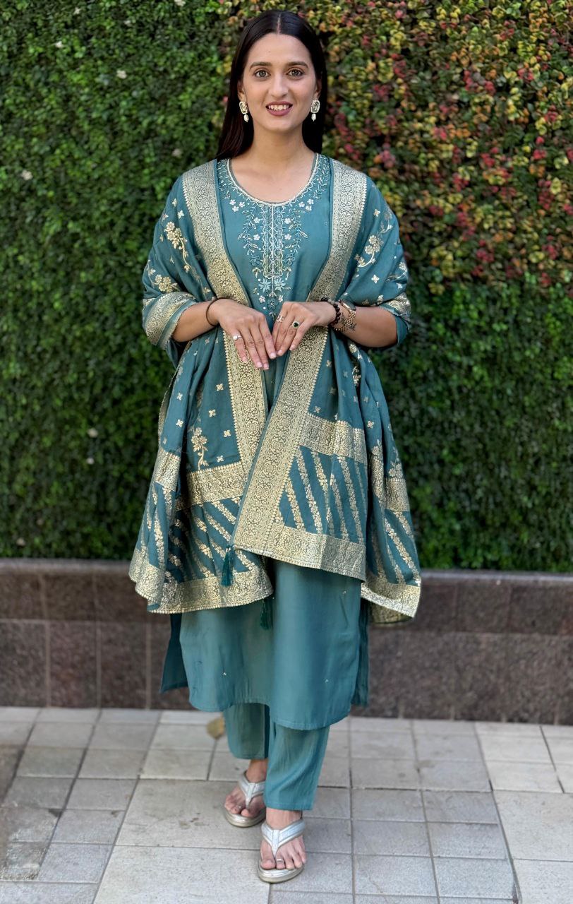 Designers Kurti Pent Dupatta Set