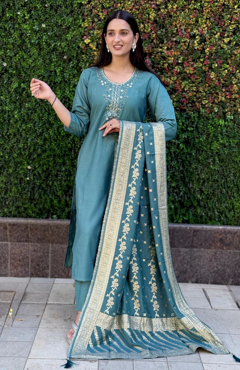 Designers Kurti Pent Dupatta Set