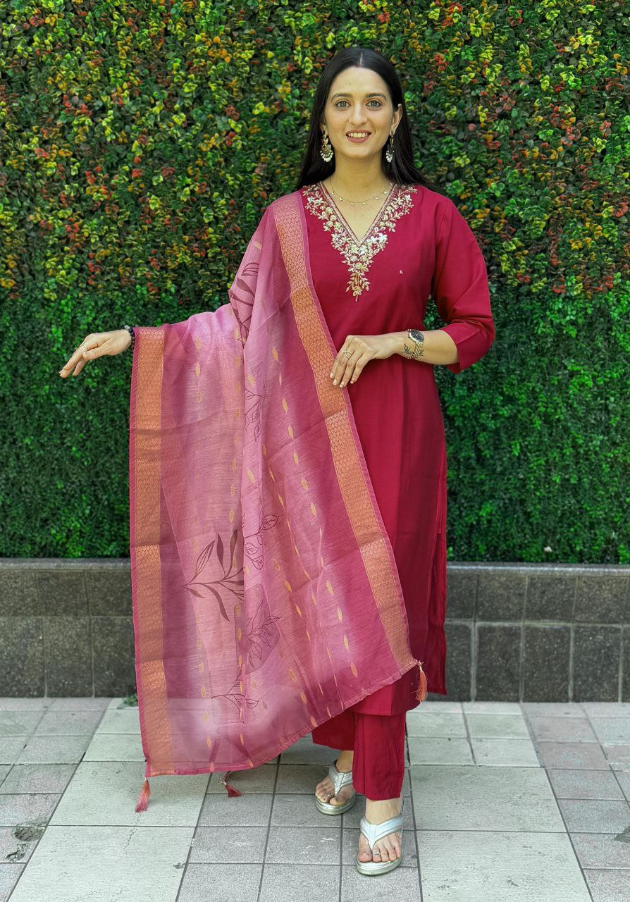 Designers Kurti Pent Dupatta Set