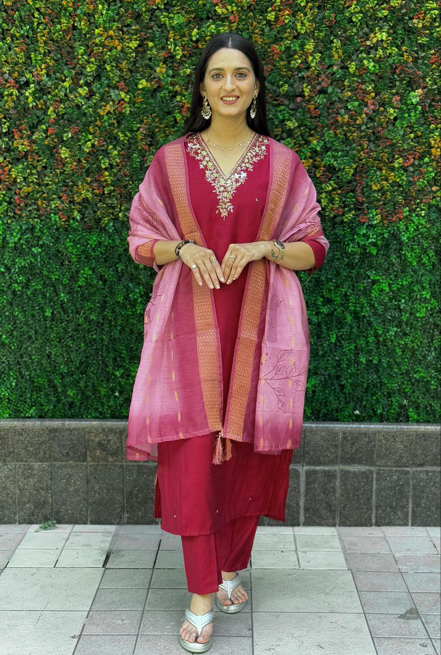 Designers Kurti Pent Dupatta Set