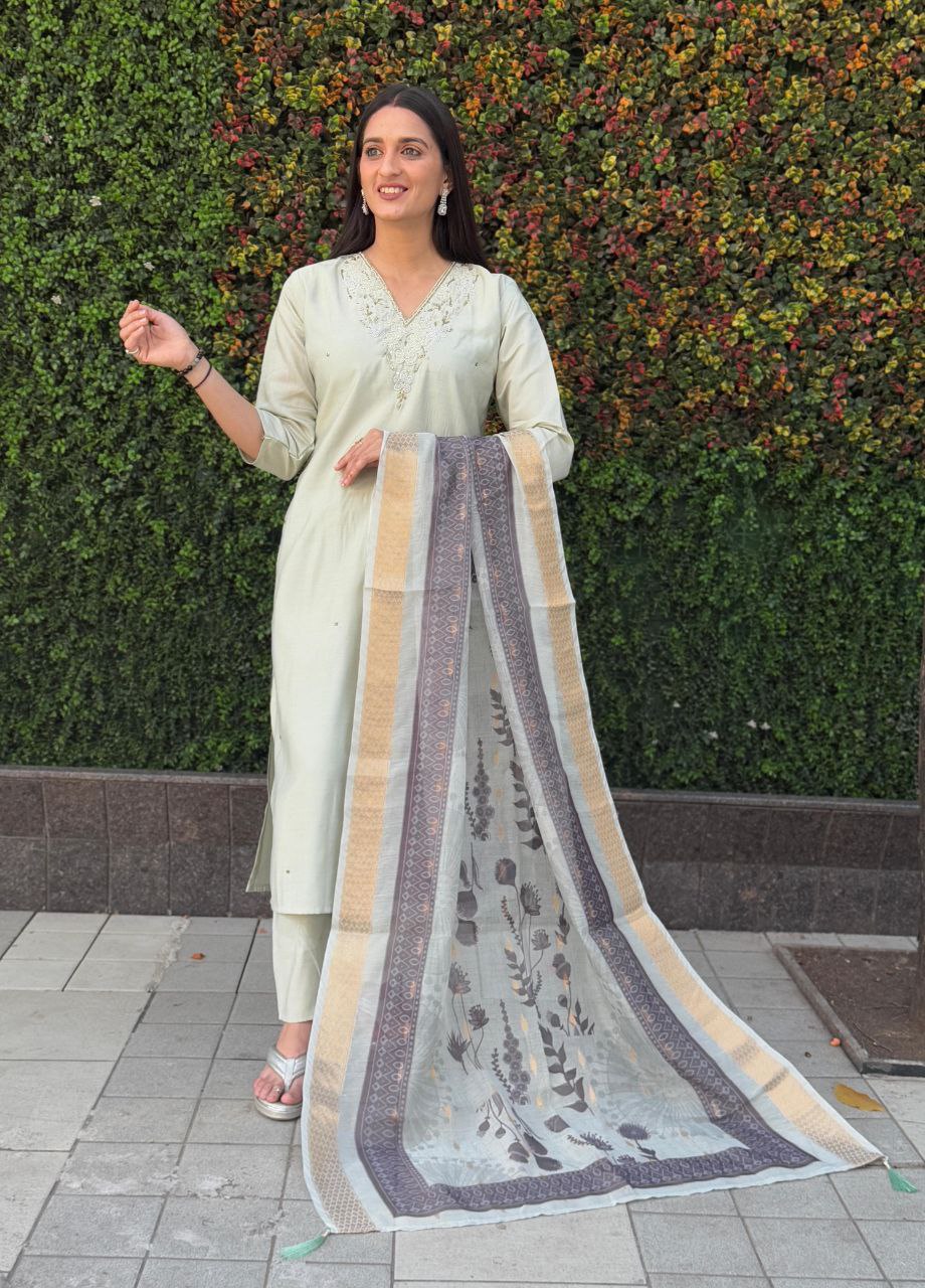 Designers Kurti Pent Dupatta Set