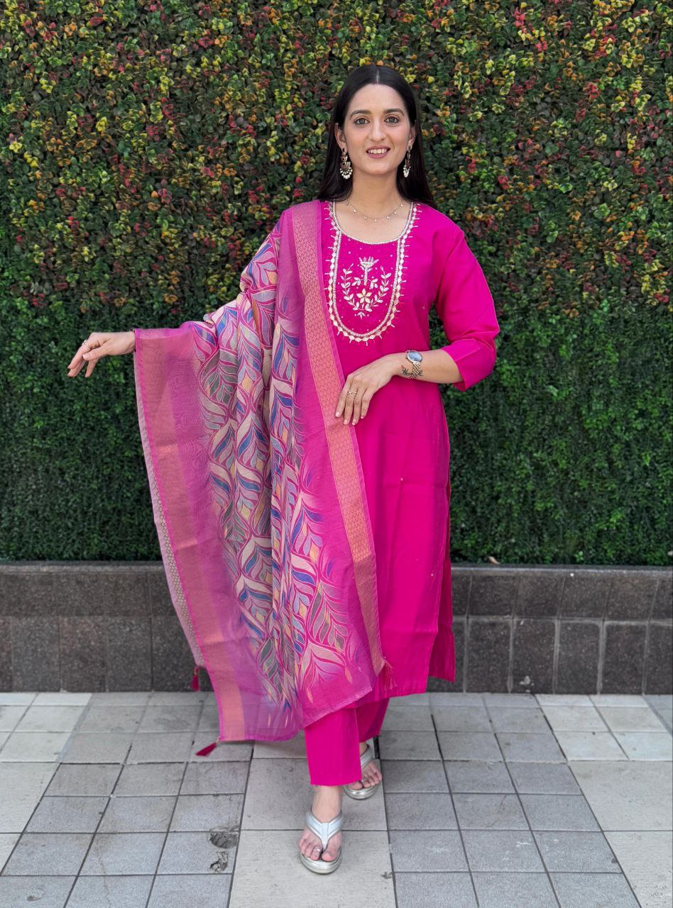 Designers Kurti Pent Dupatta Set