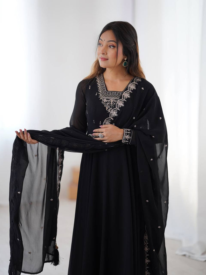 PURE SOFT FOX GEORGETTE FABRIC FULLY FLAIR ANARKALI