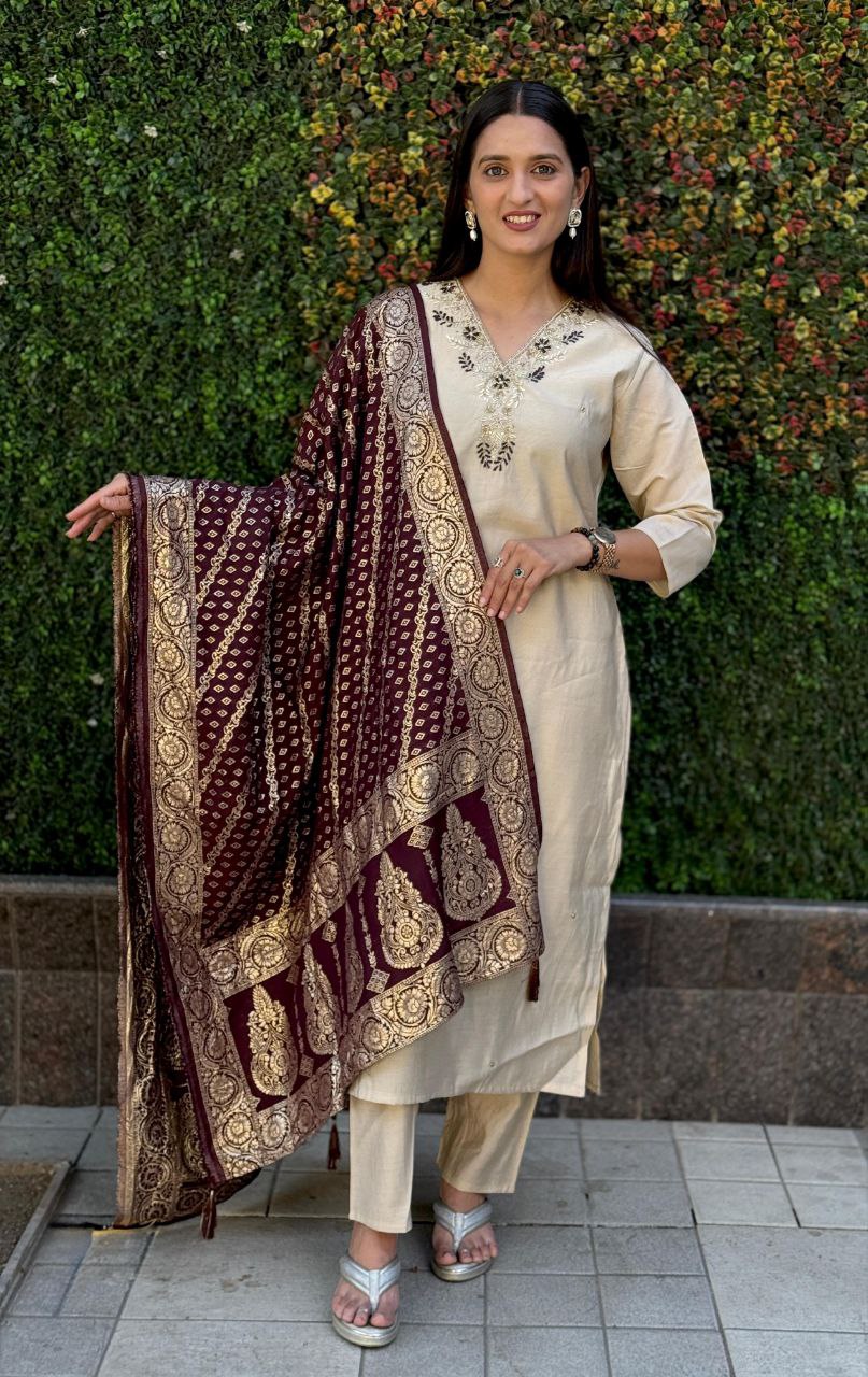 Designers Kurti Pent Dupatta Set