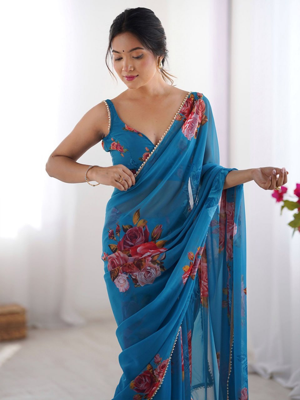 FLORAL COLORFULL SAREE