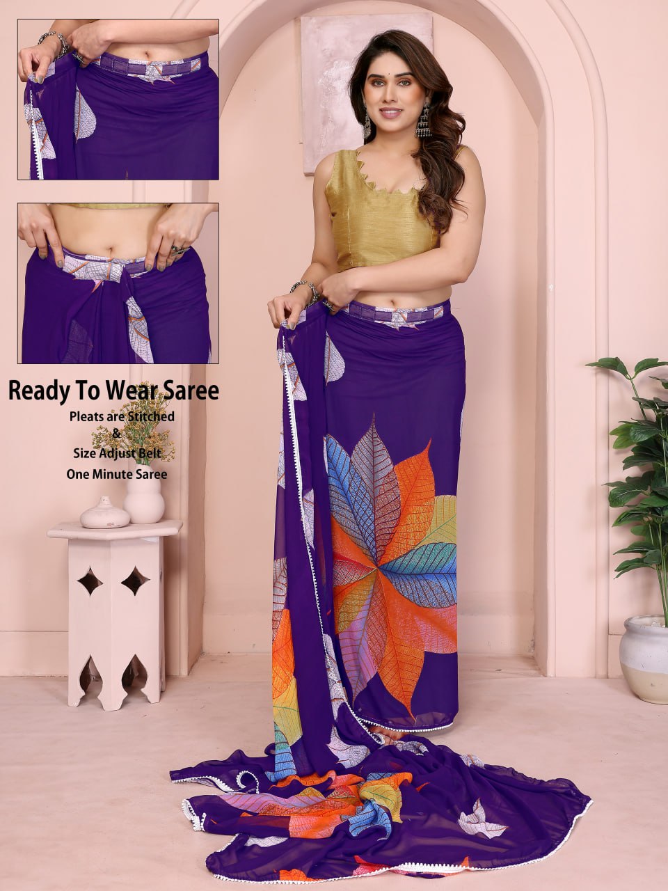 FLORAL REDY WEAR SAREE