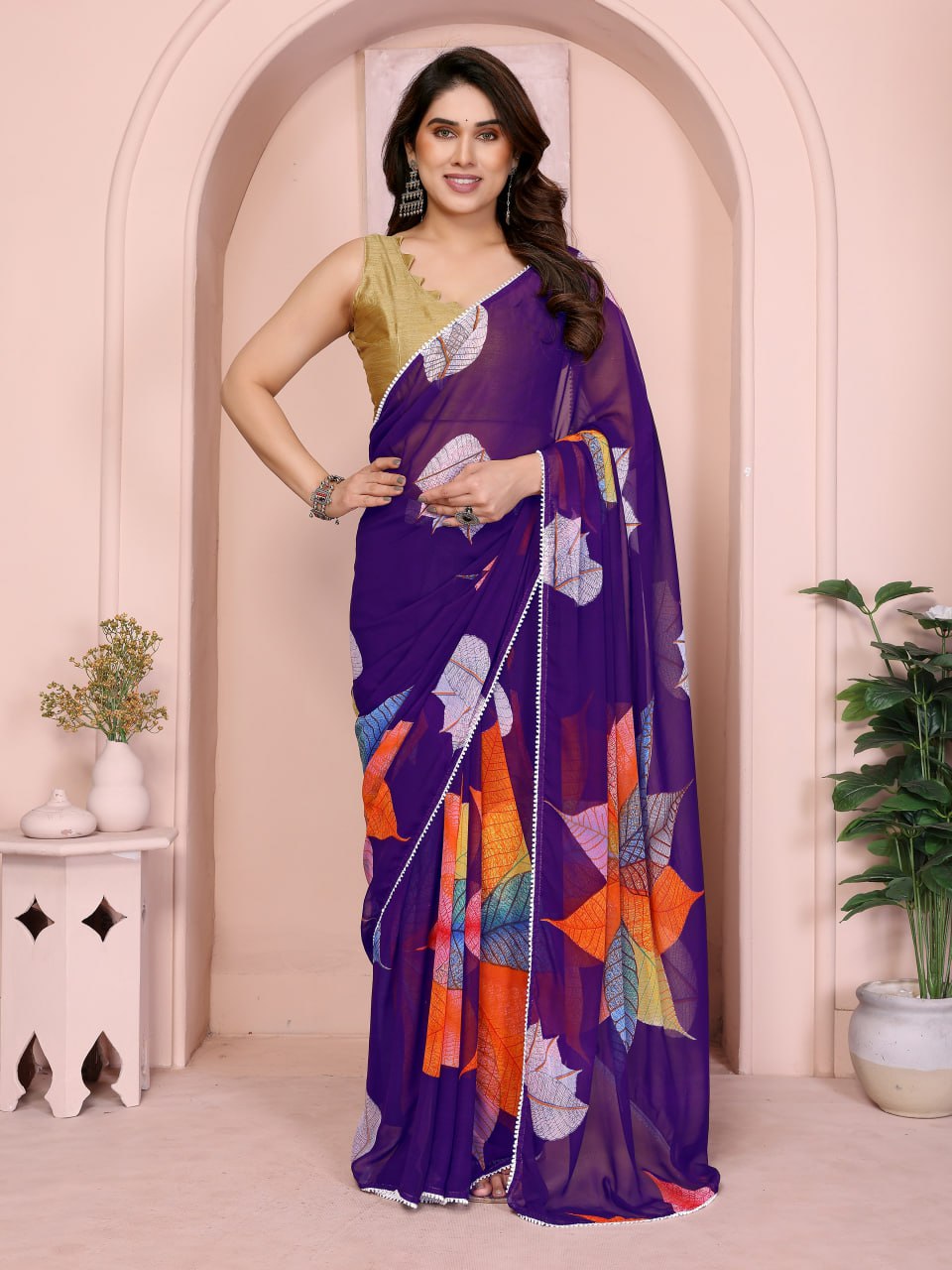 FLORAL REDY WEAR SAREE
