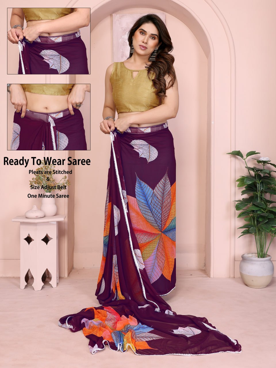 FLORAL REDY WEAR SAREE