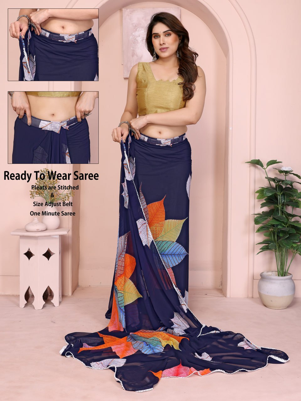 FLORAL REDY WEAR SAREE
