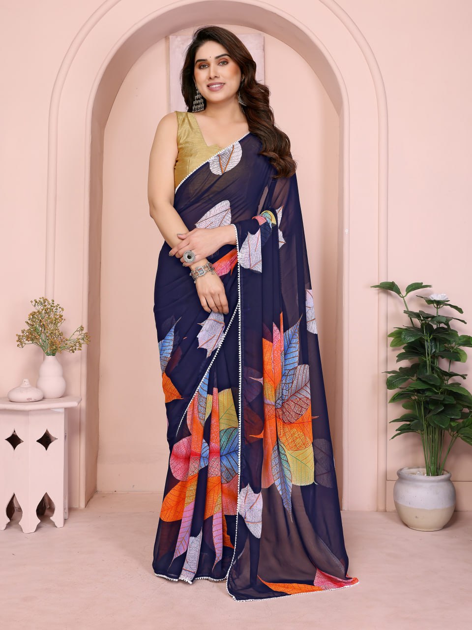 FLORAL REDY WEAR SAREE
